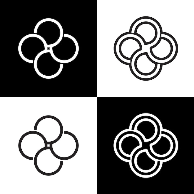Black and White Outline Logos