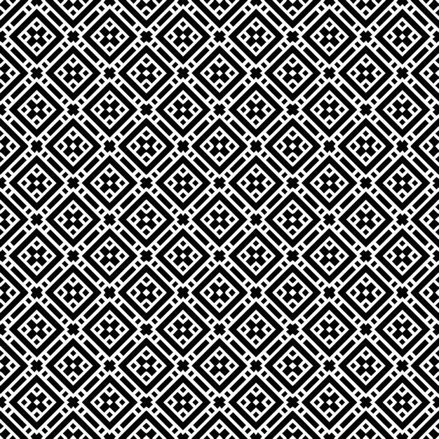 Black and white seamless abstract pattern Background and backdrop Grayscale ornamental design Mosaic ornaments Vector graphic illustration EPS10