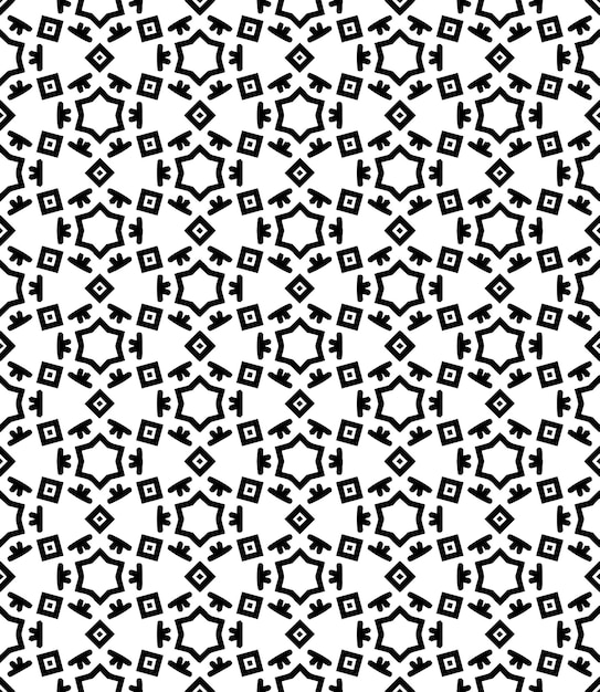 Black and white seamless abstract pattern Background and backdrop Grayscale ornamental design