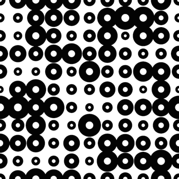 Black and white seamless pattern with grunge halftone dots. Dotted texture. Halftone dots background