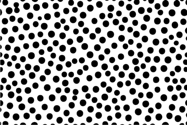 Black and White Seamless Polka Dots Pattern
