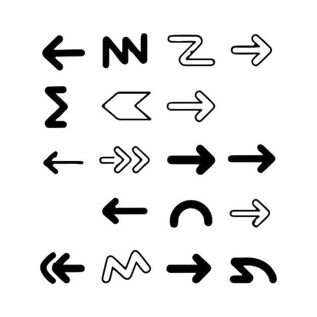 Black and White vector Icon pack illustration