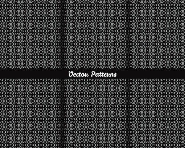 Black and white vector seamless pattern with the words vector pattern.