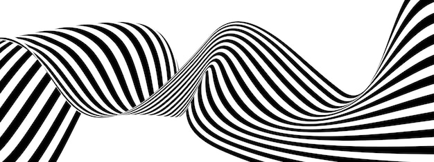 black and white wavy line pattern