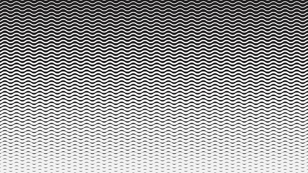 Black and white wavy seamless pattern vector image