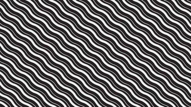 Black and white wavy seamless pattern vector image