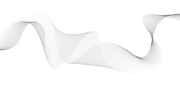 black and white wavy stripes background Vector illustration