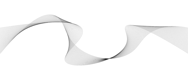 Black and white wavy stripes background