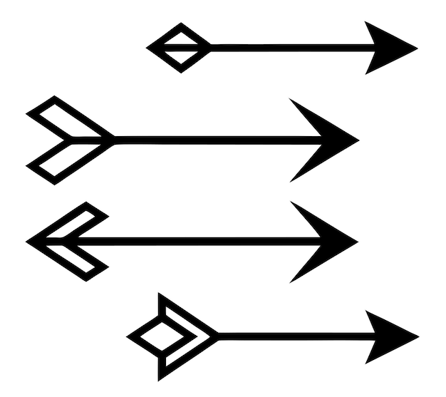 Black arrow icons set Vector