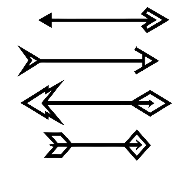 Black arrow icons set Vector