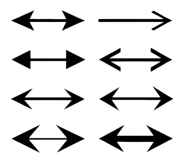 Black arrow icons set Vector