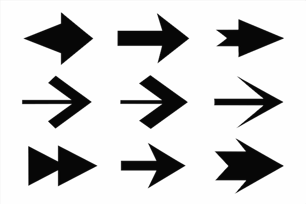 black arrows pointing to the right with one pointing to the right