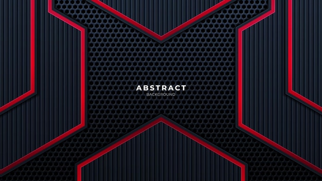 Black background with glossy red line  futuristic wallpaper technology  can be used for backgrounds  banner  landing page  flyer. vector.