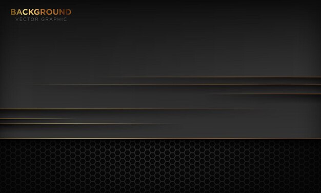 Black background with gold lines