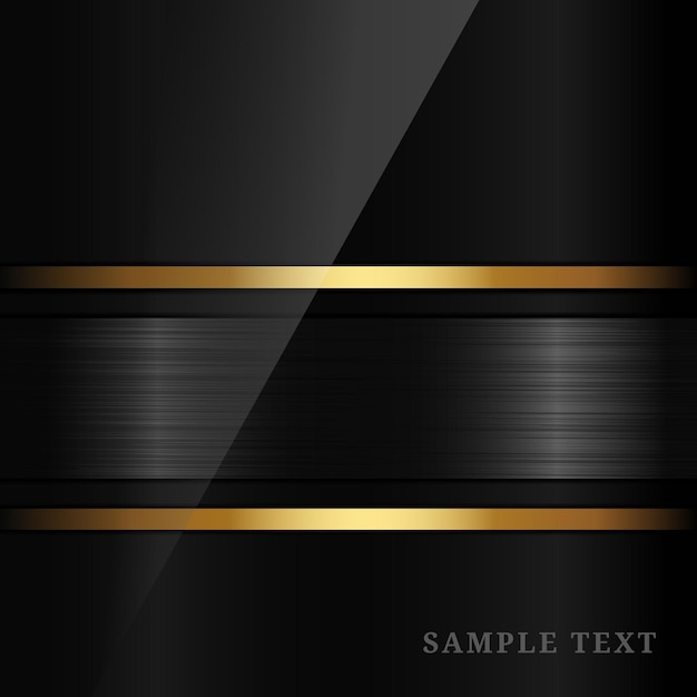 Black background with golden lines luxury style with space for text and message design
