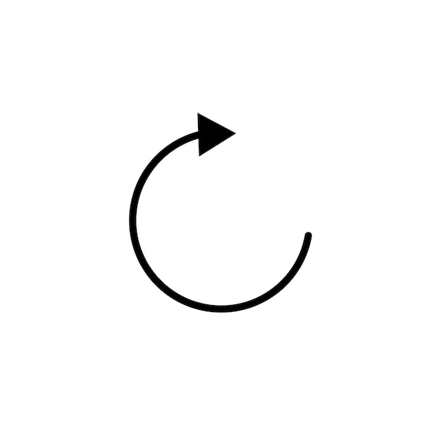 black circle arrow icons loop cursor vector