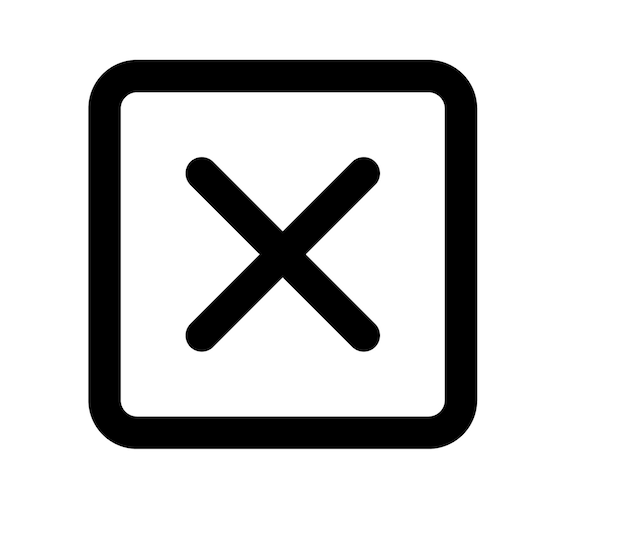 Black cross inside a square