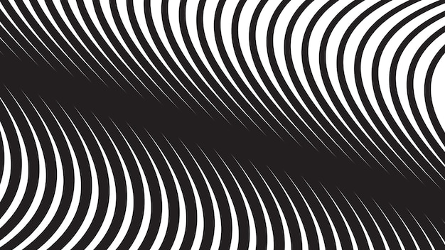Black curve line abstract background vector image