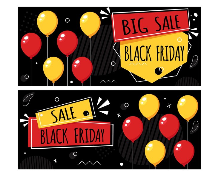Vektör black friday banner set
