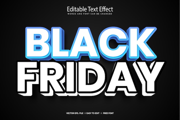 Black Friday editable text effect