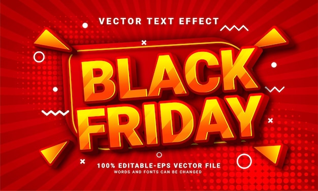 black friday editable text style effect themed sales promotion
