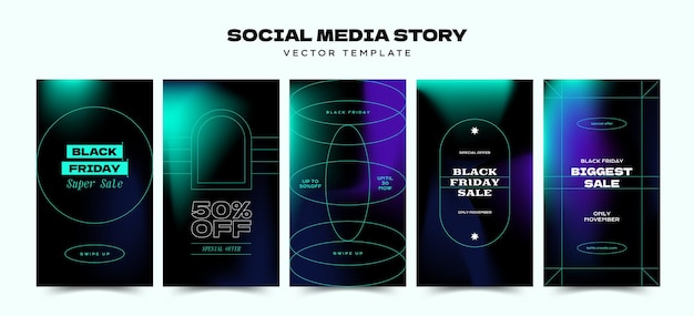 Black friday instagram post vector template