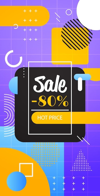 black friday or cyber monday special offer sale poster shopping flyer holiday promotion hot price discount banner vertical vector illustration
