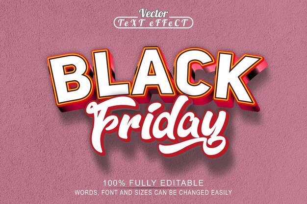 Black friday sale text style effect mockup