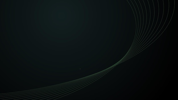 Black green abstract gradient background wallpaper design vector image with curve line for backdrop