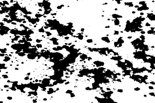 black grunge texture silhouette on pure white background vector image for background texture