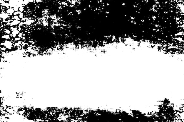 black grunge texture with heavy distressed edges vector illustration black grunge texture on white