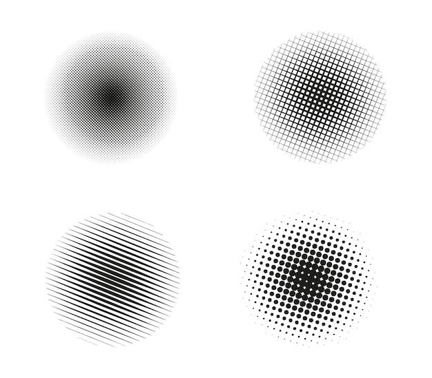 black halftone dot circle design halftone element abstract geometric halftone pattern