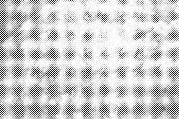 Black halftone pattern texture on white background