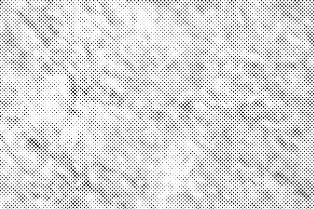 Black halftone pattern texture on white background