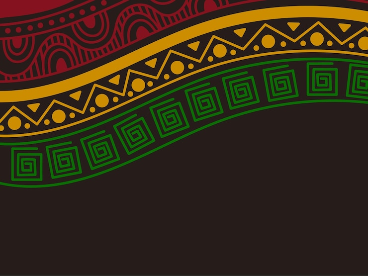 Vektor black history month background african culture celebration