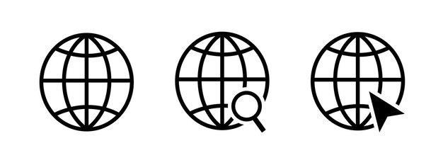 black icon of internet communication website vector illustration isolated eps 10