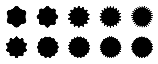 Black Ink Blots with Various Edges