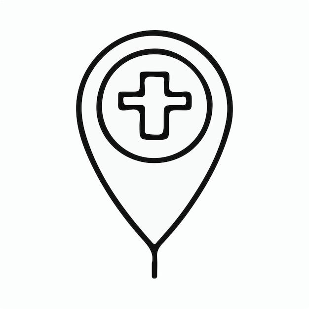 black location pin icon