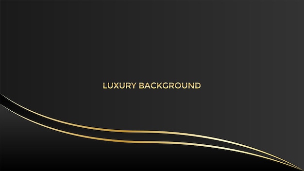 Black luxury background with golden elements