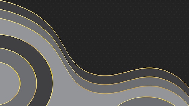 Black luxury background with golden line elements black and golden background