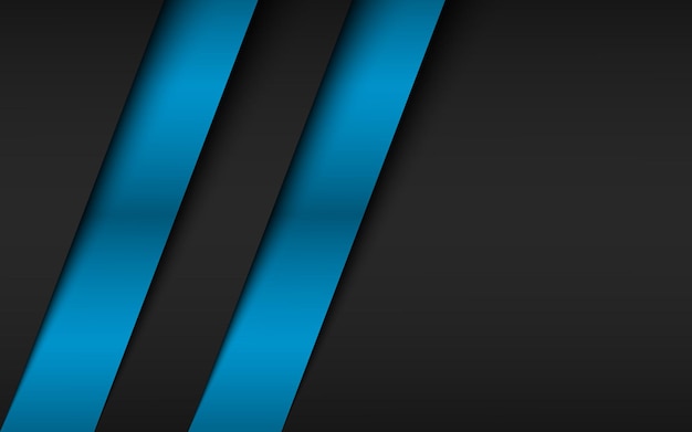 Black modern material background with overlapped layers in black and blue colors Banner for your business