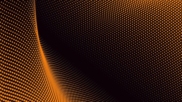 Black orange halftone abstract background for backdrop or presentation