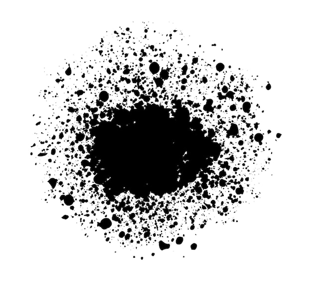 Black paint splatters