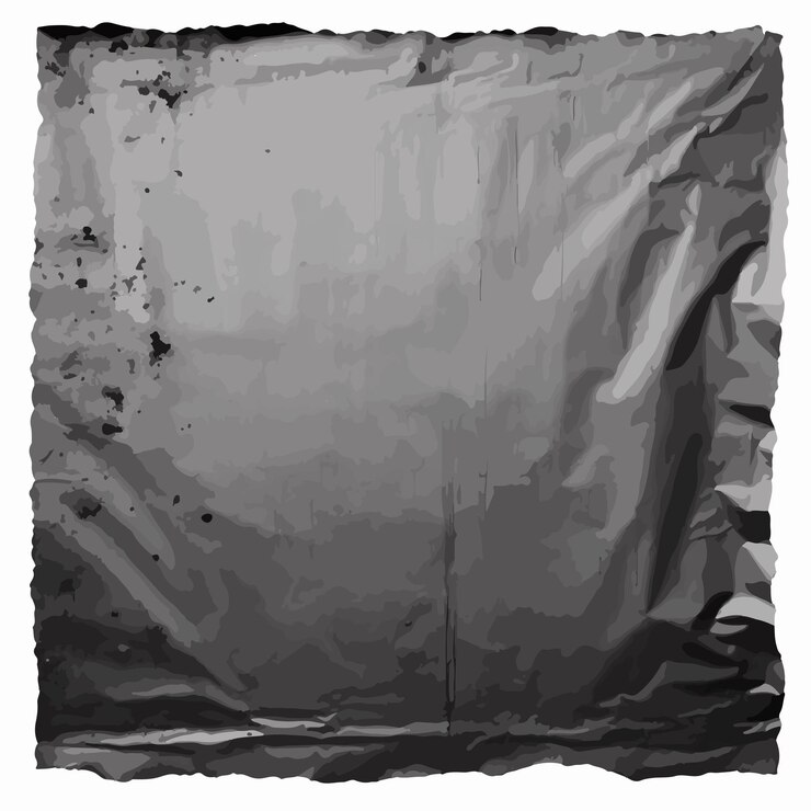 Black Plastic Packaging Texture with Dust and Scratches