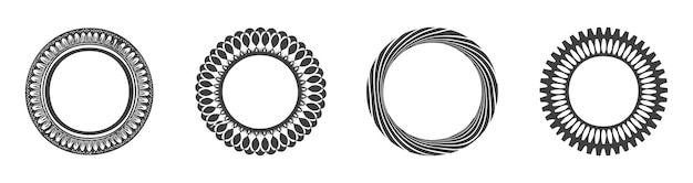black round frame vector design set generative ai