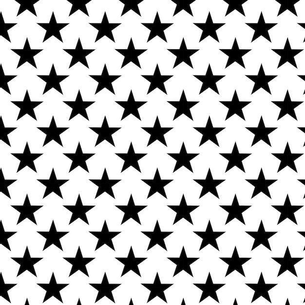 Black Star Seamless Pattern