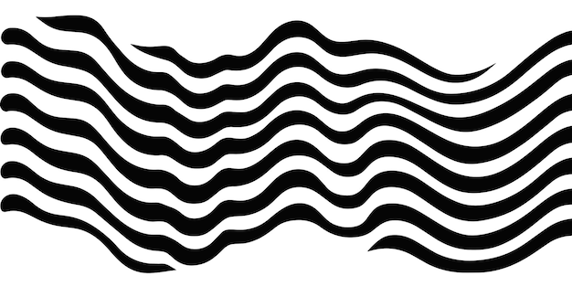 Black Stripes Pattern Black Zigzag Pattern Vector