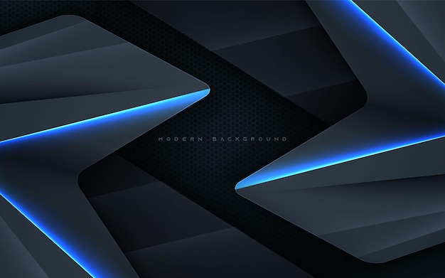 Black texture background dimension layers with blue light effect