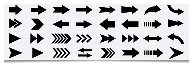 Black vector arrow collections. Illustration of arrow icons set. arrows vector icon. arrow icon