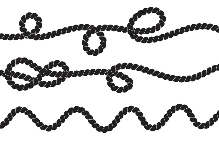 black vector rope illustration